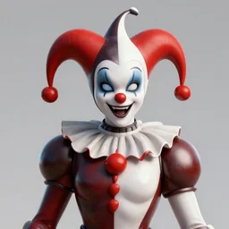 front shot of a court jester!!!! character, by artgerm greg rutkowski gustave dore, octane render, polished, glossy, holographic metallic, bionic futurism, robotic cyborg, 8 5 mm f 1. 8 lit edges, ominous elegant luminous intricate quartz highly detailed concept, polygonal shards, artstation sharp focus ray tracing cinematic masterpiece fine portrait