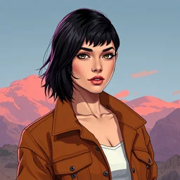 a portait of a beautiful anne curtis smith, art gta 5 cover, official fanart behance hd artstation by lois van baarle and laurie greasley, by rhads, ilya kuvshinov, rossdraws, still from borderlands, and by feng zhu and loish, 8 k