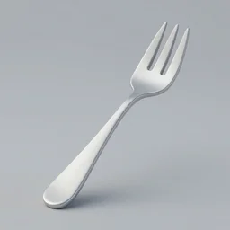 a 3d object of a large fork, on its own, no background