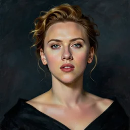 portrait of scarlet johansson by egon schiele, jan van eyck