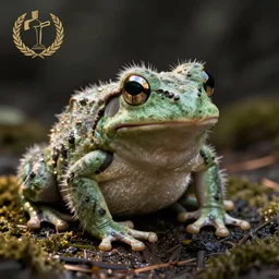 frog covered in synthetic fur