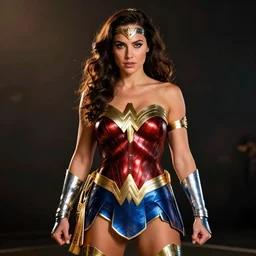 full body portraid of madison beer as wonder woman