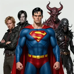 portrait of superman by hr giger, zdzisław beksinski, luis royo and wayne barlowe as a diablo, resident evil, dark souls, bloodborne monster - h 7 6 8 - 4