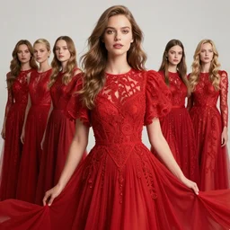 gorgeous young scandanavian woman wearing a red dress, ultra detail, professionally retouched, soft lighting, wide angle, 8 k high definition, intricate, elegant, art by gmunk, irina french, mandy jurgens, charlie davis, mario testino, magali villeneuve