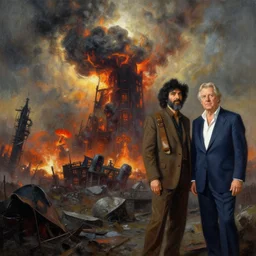 a beautiful matte painting of the apocalypse, by bob ross and thomas kinkade