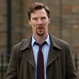 Film still of Benedict Cumberbatch as Frank Gallagher, from Shameless