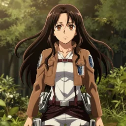 A still of SZA in Attack On Titan Anime Series, 8k Resolution. SZA