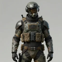 art of a futuristic soldier wearing a futuristic tactical gear by jan van eyck