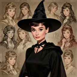 audrey hepburn as a witch in an epic fantasy novel, various backgrounds, intricate, elegant, highly detailed, digital painting, artstation, matte, illustration, art by artgerm, greg rutkowski, loish, rhads, ferdinand knab, makoto shinkai, lois van baarle, ilya kuvshinov, rossdraws, tom bagshaw