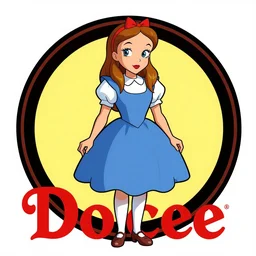the image is a lost video game concept logo art still 1 9 9 0 s in this image, we see american mcgee's version of dorothy from the wizard of oz. mcgee's dorothy is much darker and edgier than the original character. 4 : 3