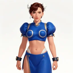 scarlett johansson as chun li with perfect symmetrical anatomical proportions, afro samurai animes style, by greg rutkowski, pencil and ink, dramatic lighting, sitting down, wide angle lens, full body within frame, swim suite, beautiful beach in the background sharp, smooth, intricate detail, hyper detail, magazine cover, vogue