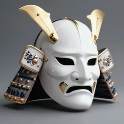 japanese samurai mask by mario feng, ray tracing, master shot, octane render, 8 k, ultra hd, perfect light