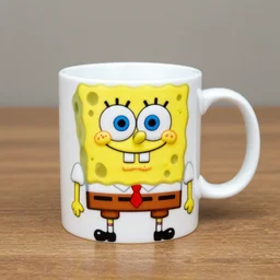 a mug in the shape of SpongeBob
