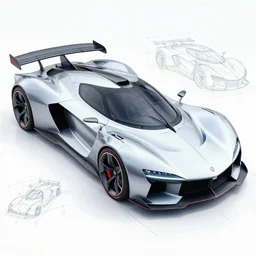 a blueprint for a car designed by Ron arad