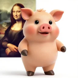 Miss Piggy as the Mona Lisa painting by Leonardo da Vinci, ultra detailed, 8k ultrarealistic