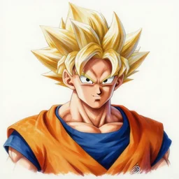 ultra realistic portrait painting of bernie sanders as super saiyan goku, art by akira toriyama, 4 k, dragon ball artstyle, cel shaded, highly detailed, epic lighting