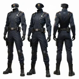 detailed intricate concept of a futuristic officers uniform, 4 k, hd, cyberpunk dark fantasy art, official fanart behance hd artstation