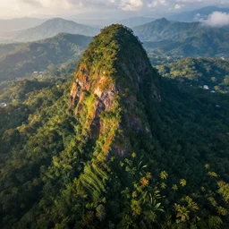 a hyper realistic professional photographic view picture of a heavenly mountain in the jungle ,photographic filter unreal engine 5 realistic hyperdetailed 8k ultradetail cinematic concept art volumetric lighting, fantasy artwork, very beautiful scenery, very realistic painting effect, hd, hdr, cinematic 4k wallpaper, 8k, ultra detailed, high resolution, artstation trending on artstation in the style of Albert Dros glowing rich colors powerful imagery nasa footage drone footage drone photography