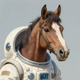 a horse wearing a space suit, highly detailed, 4 k, digital art, fan art, trending on artstation, in the style of studio ghibli