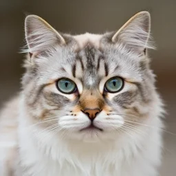 closeup of a furry cat