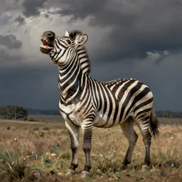 laughing zebra. art by ramon casas