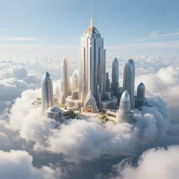 cloudworld, cloud palace, cloude buildings, paradise, artstation n - 9