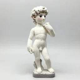 amigurumi crocheted toy of the statue of david by michelangelo - n 6