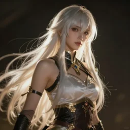 a portrait of a fantasy anime warrior character with long hair, artgerm
