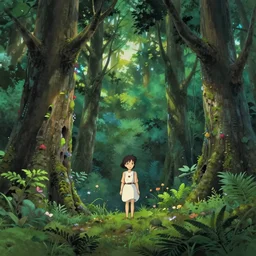magical forest by ghibli