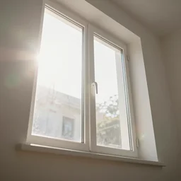 photo of interior design house, super detail of a white window in a living room, close up, view from bottom, sunday morning, sun, bokeh, lens flare hit camera, yellow light, diffuse light, instagram trending picture, instagram filter, smoky, foggy, professional photography