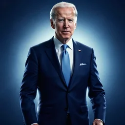 Joe Biden in Stein's gate movie poster, no text, raytracing