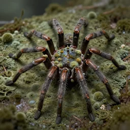 zombie fungus infested spider, mold, mycelium overgrowth, 8 k, artstation, artgerm,