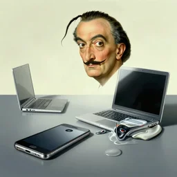 [ persistence of memory ]!!! by salvador dali, melting smartphones and laptops