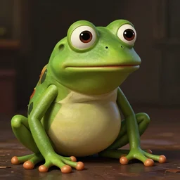 Portrait photo of pepe the frog, color, studio lighting