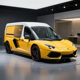 A van designed and produced by Lamborghini, promotional photo