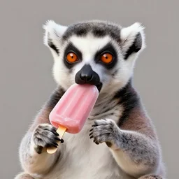 a lemur eating a popsicle, cute, intricate, highly detailed, digital painting, trending on artstation, smooth, sharp focus, backlit, rim light, vivid colors, illustration, unreal engine 5, 8 k, art by rossdraws and alphonse mucha