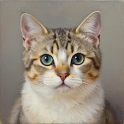 smitten by a kitten, ultra realistic, oil canvas