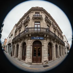 street view, old!, trending on artstation, fisheye!!! lens