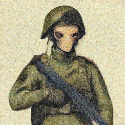 a portrait of a alien soldier by moebius