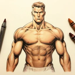 a muscular, cyborg version of the plastic surgeon jan adams, illustration, graphic novel, graphite, marker art, crayon, paint, comic book, warm color palette, electric colors, tonal colors, 2 d, 8 k, natural lighting, amoled, moody lighting, diffraction grading, cel shading : : katsuhiro otomo