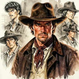 portrait, Doc Holiday from Tombstone, watercolor, dramatic lighting, cinematic, establishing shot, extremely high detail, foto realistic, cinematic lighting, pen and ink, intricate line drawings, by Yoshitaka Amano, Ruan Jia, Kentaro Miura, Artgerm, post processed, concept art, artstation, matte painting, style by eddie mendoza, raphael lacoste, alex ross