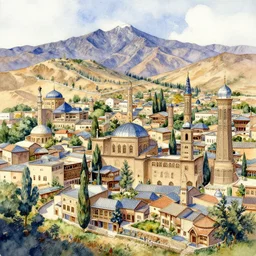 watercolor kurdish destination, highly detailed, 4 k, award winning art, insanely intricate, beautiful, hyperrealistic