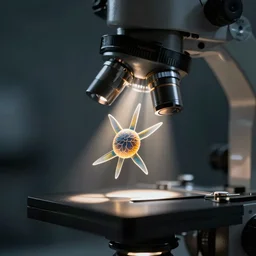 diatoms viewed through a microscope.