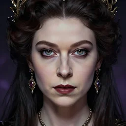 Queen Elisabeth II as a hag witch, highly detailed face, realistic face, beautiful detailed eyes, fantasy art, illustration, epic, fantasy, intricate, hyper detailed, artstation, concept art, smooth, sharp focus, by jerad s marantz