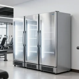 a gym with only refrigerators