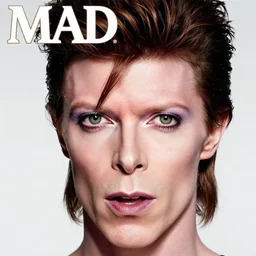 david bowie high definition face portrait in mad magazine