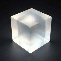 Translucent Cube, First-Person view, Rembrant Lightening, Unreal Engine, 8K