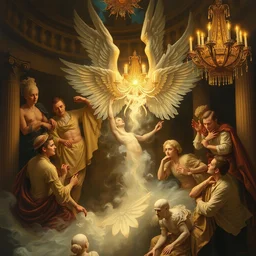 revolution in baroque style, painting by james jean, craig mullins, j. c. leyendecker, lights, art by ernst haeckel,