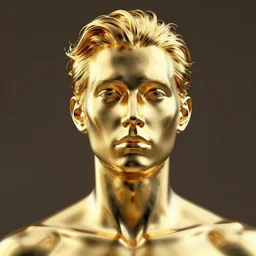 portrait of human gold reflect chrome, 8 k uhd, unreal engine, octane render in the artstyle of finnian macmanus, john park and greg rutkowski