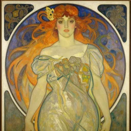 in this whole world, you are the most beautiful. oil painting, by ross tran an alphonse mucha